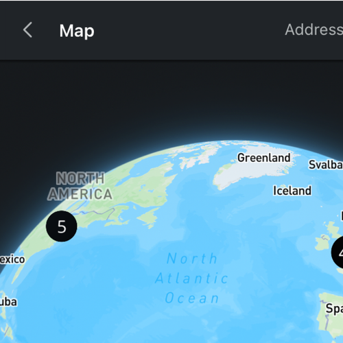 Interactive map view