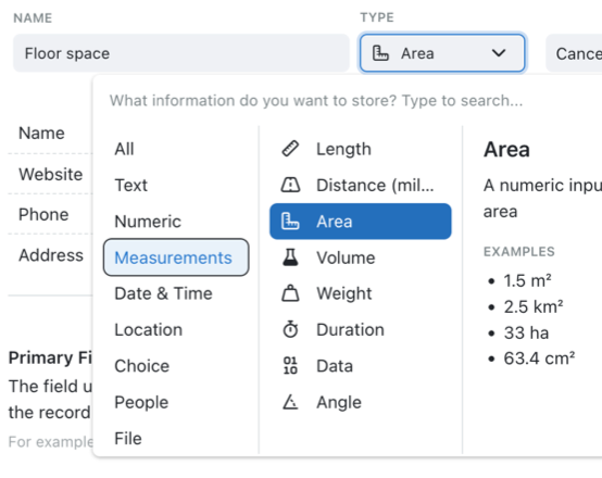 Capture distance, mass, time, angles, volume and more ...