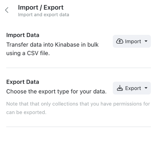 Easily export all your data in just a few clicks