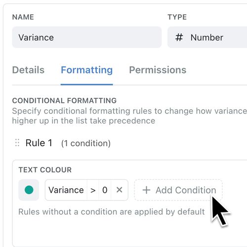 Conditional formatting for instant clarity