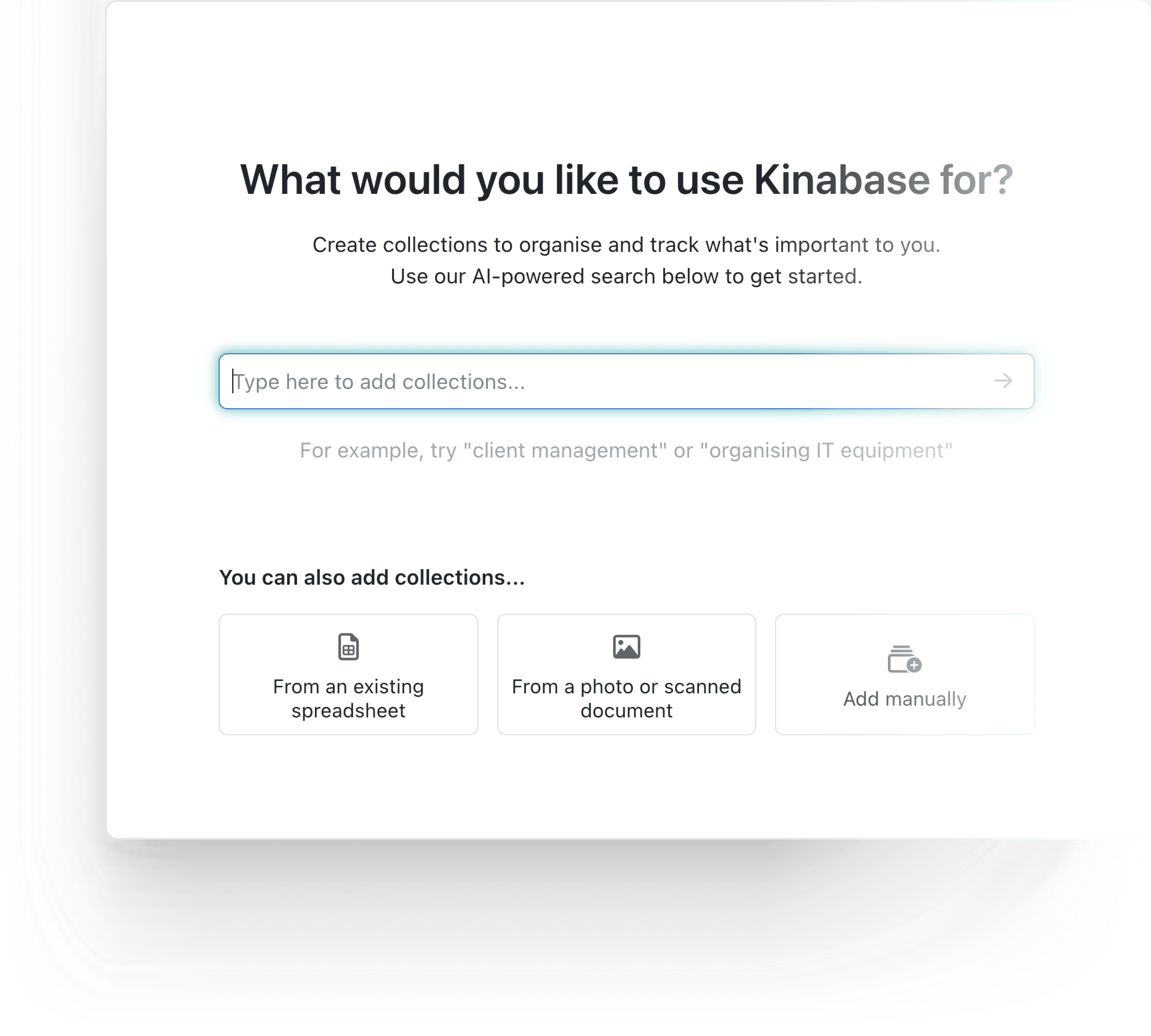What would you like to use Kinabase for?