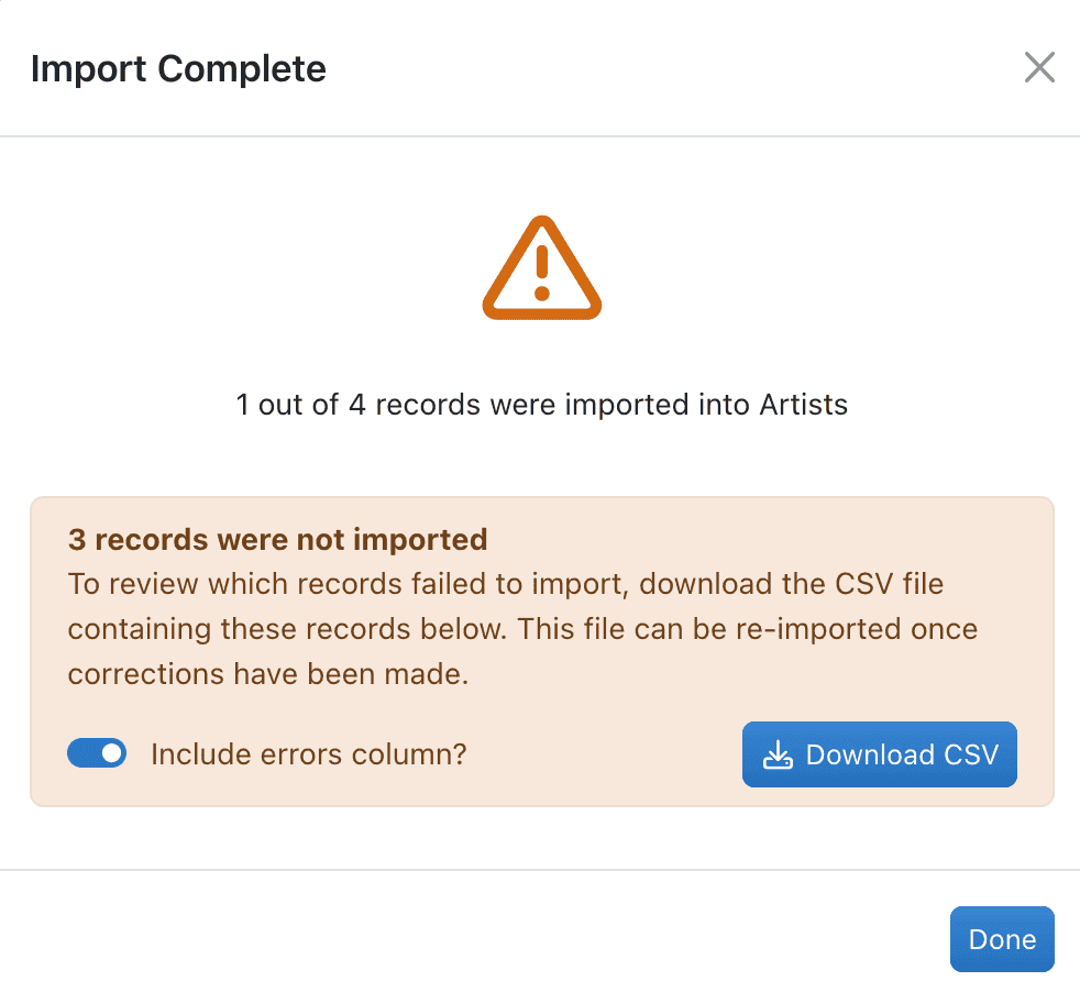 Import/Export Page