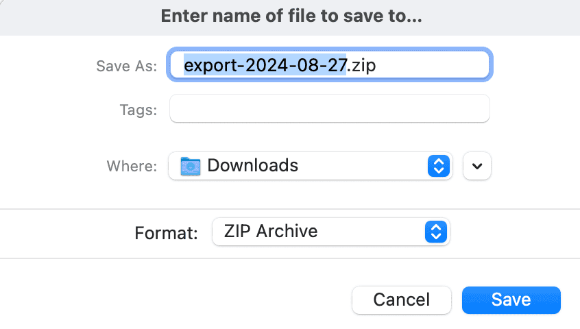 Import/Export Page