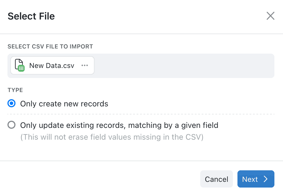 Import/Export Page