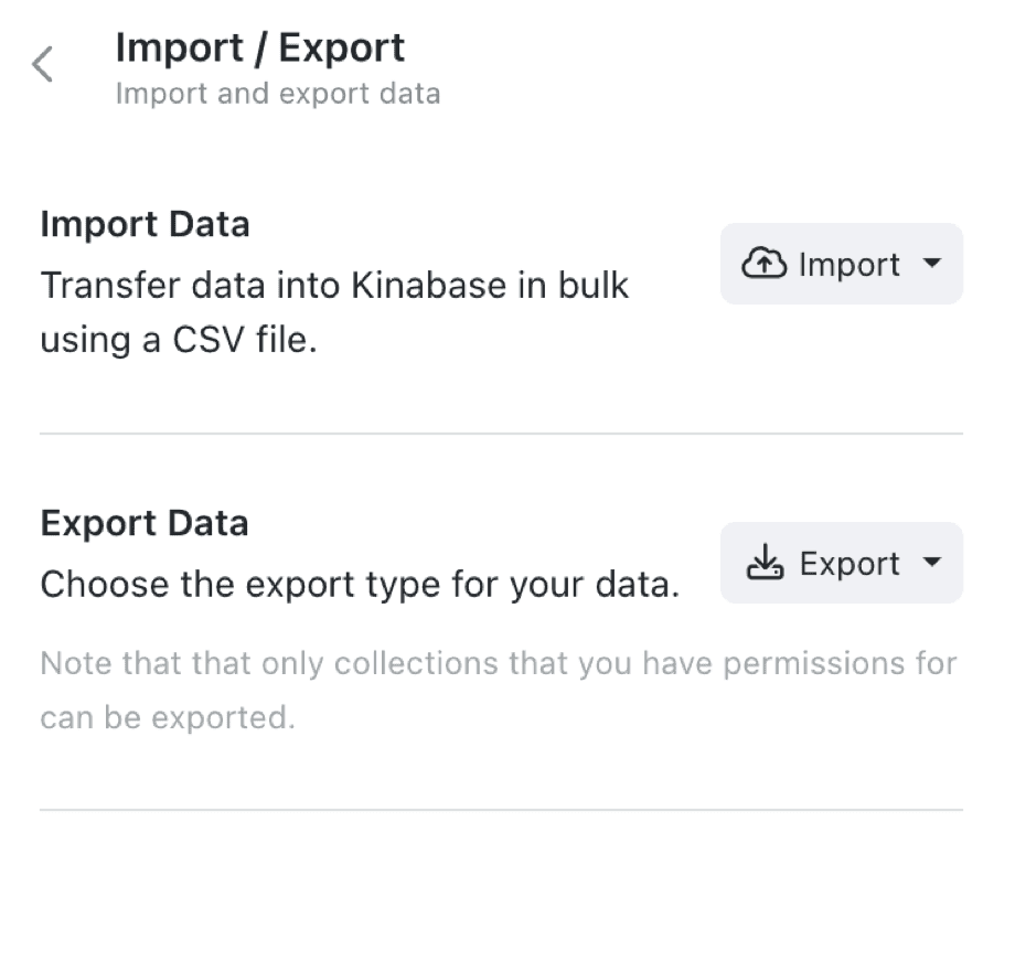 Easily export all your data in just a few clicks