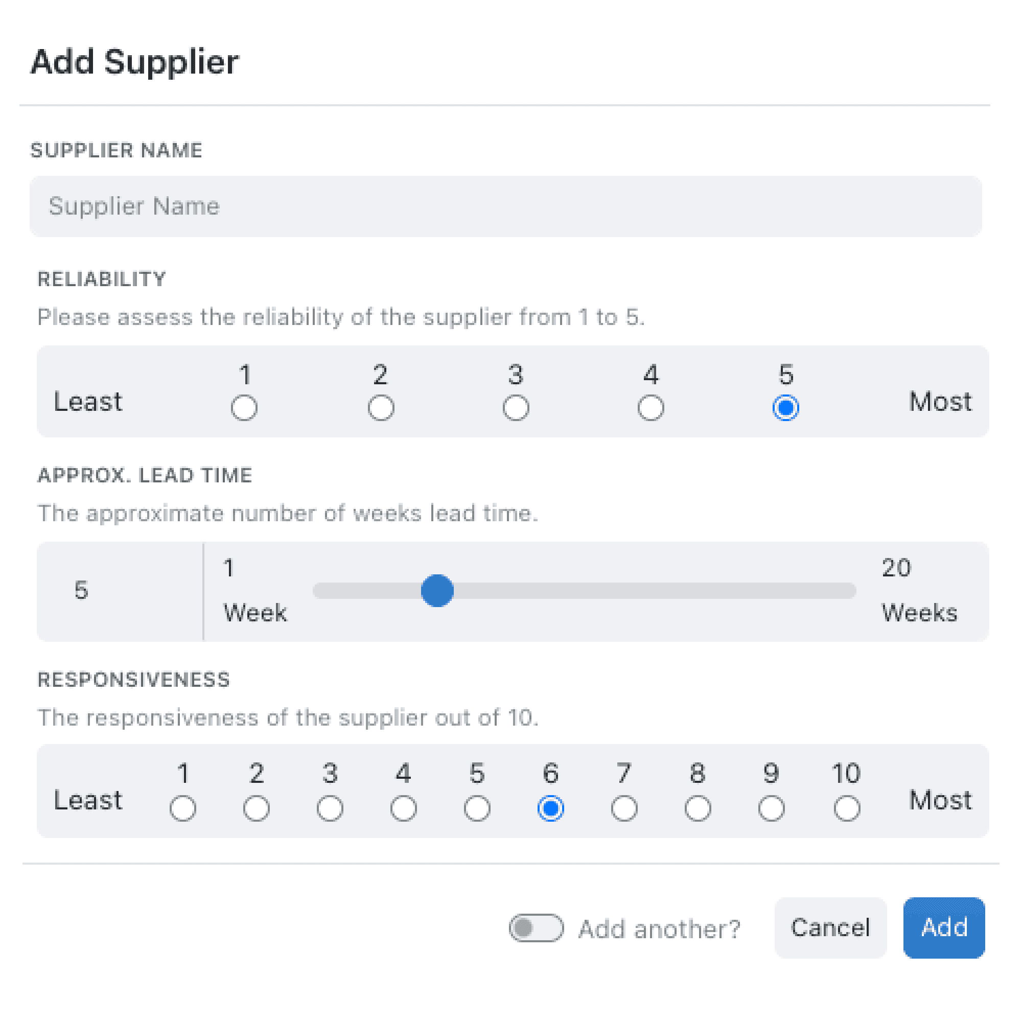 Create ratings fields for surveys, scores and rankings