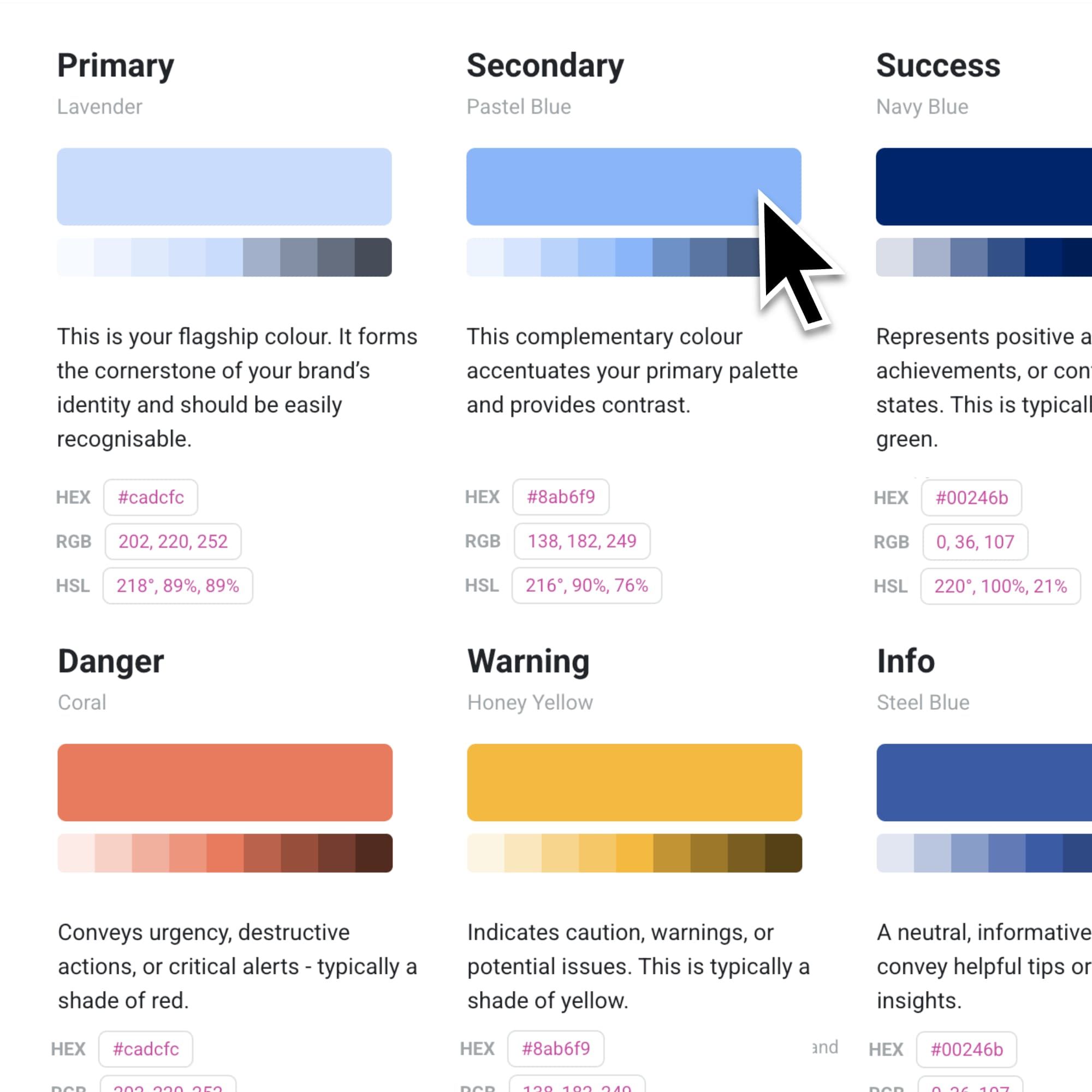 Find your organisation's fonts and colours effortlessly