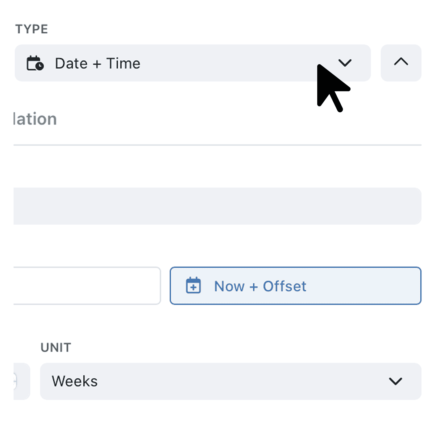 Set smart date/time default values with offset from now