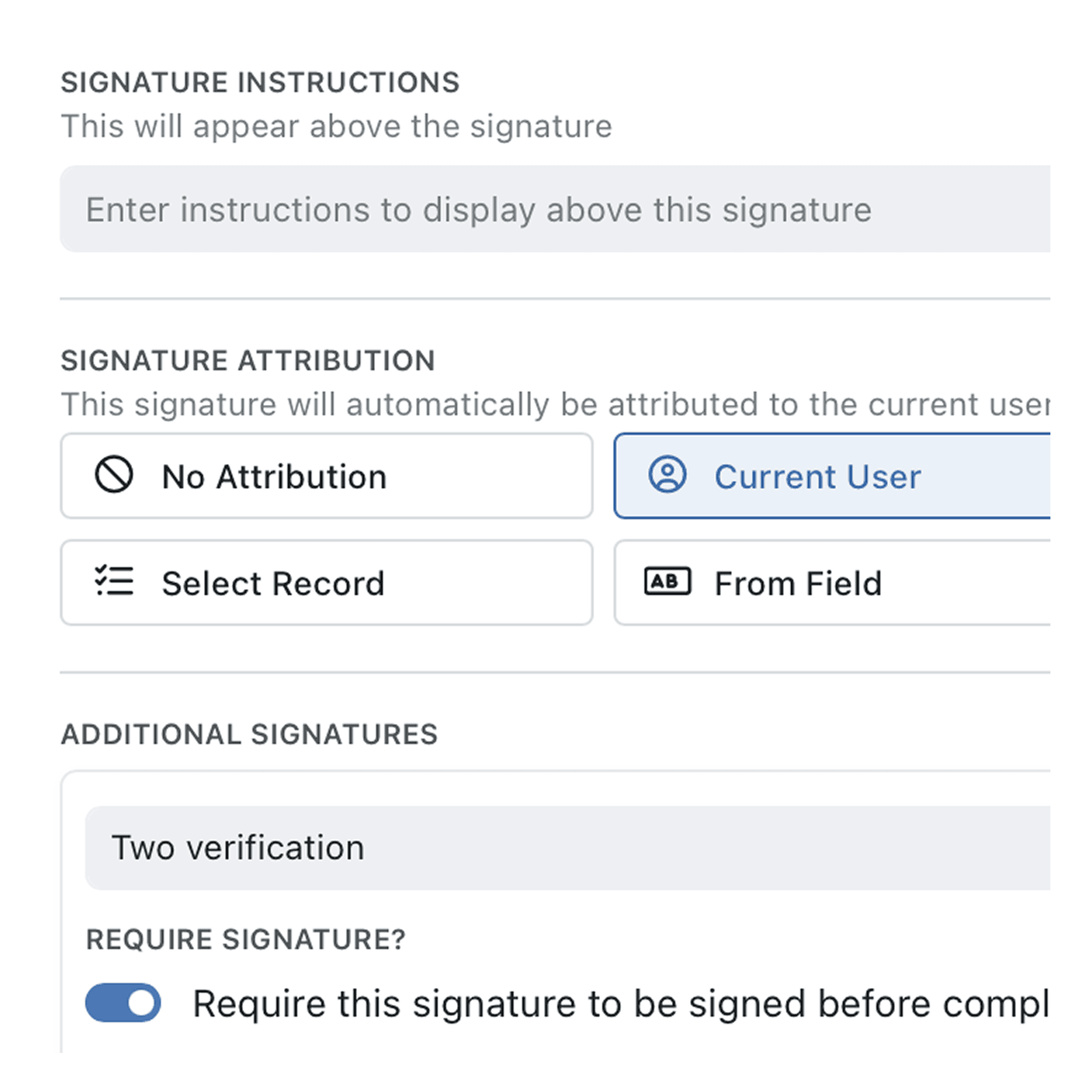 Capture multiple signatures on any workflow stage