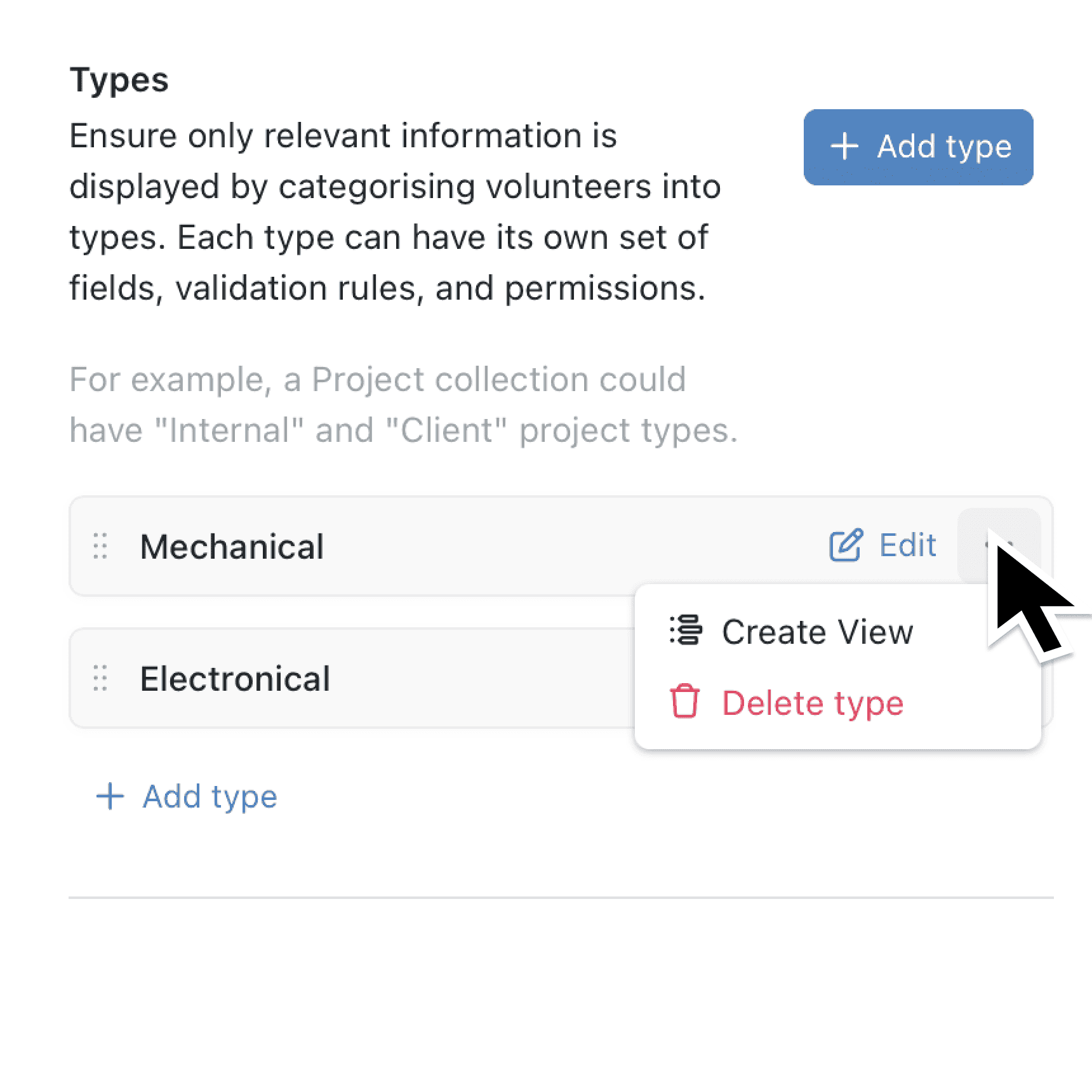 Control field visibility across your types