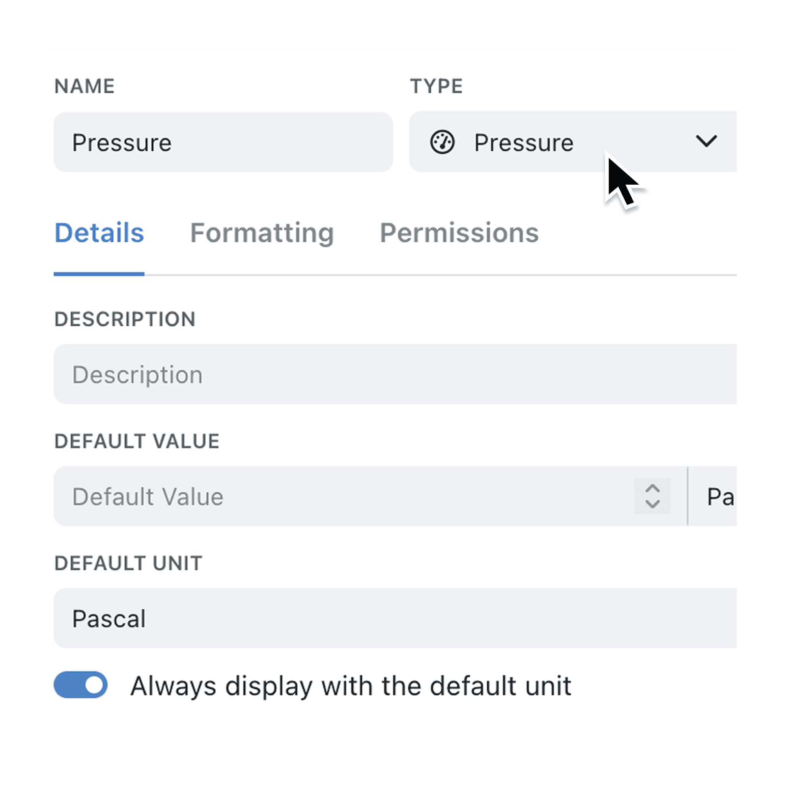 Track pressure units accurately across every collection
