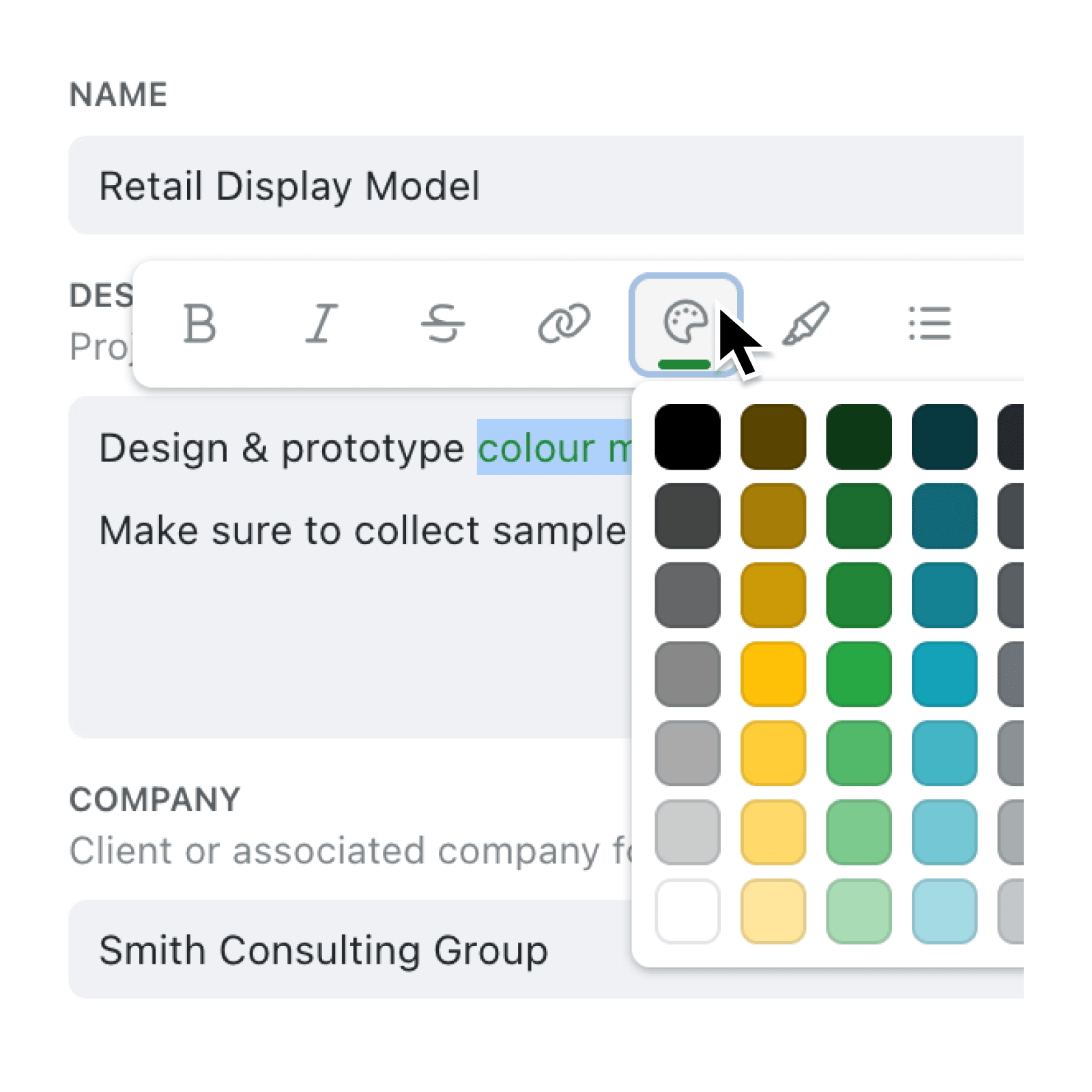 Style your content with colour formatting