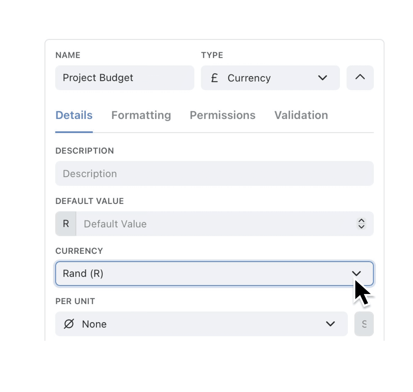 Bill, track and report in South African Rand