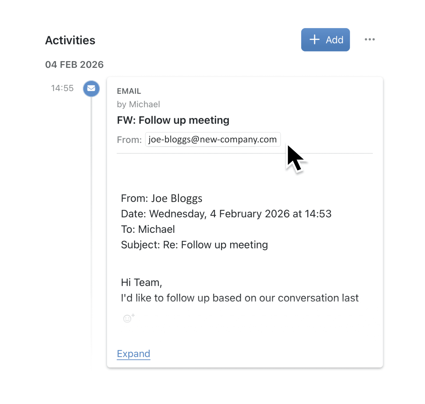 Start logging emails to records without setting up contacts first