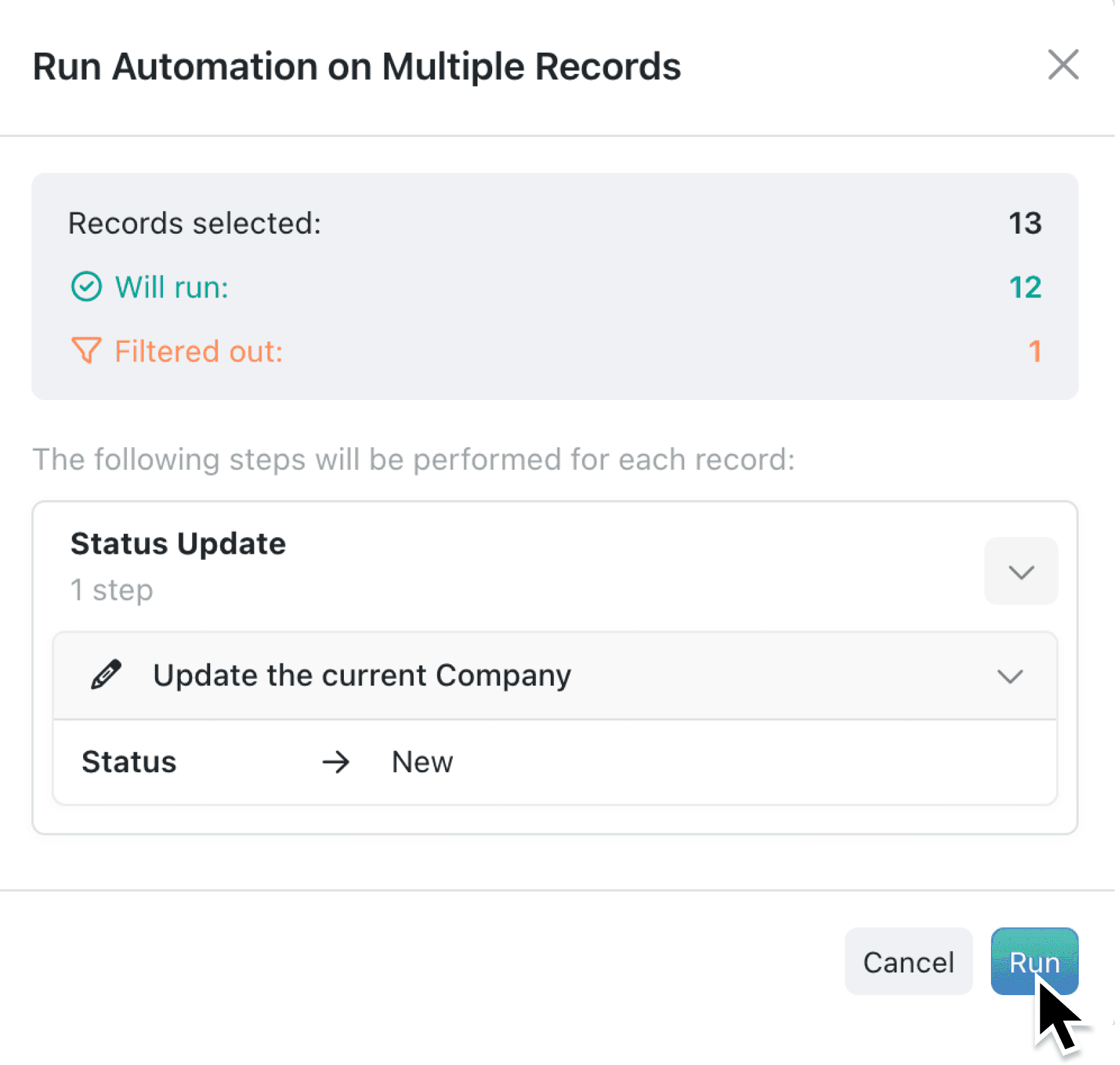 Run automations on multiple records at once