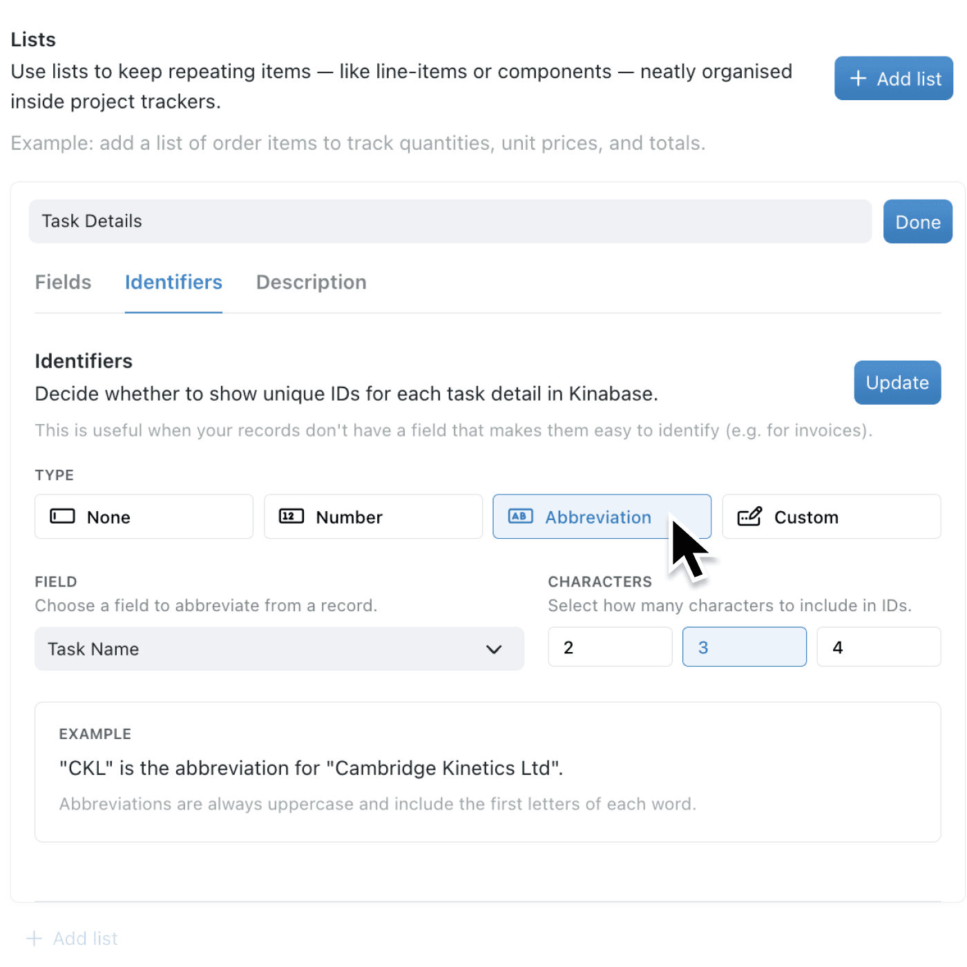 Reference list items easily with unique IDs on lists