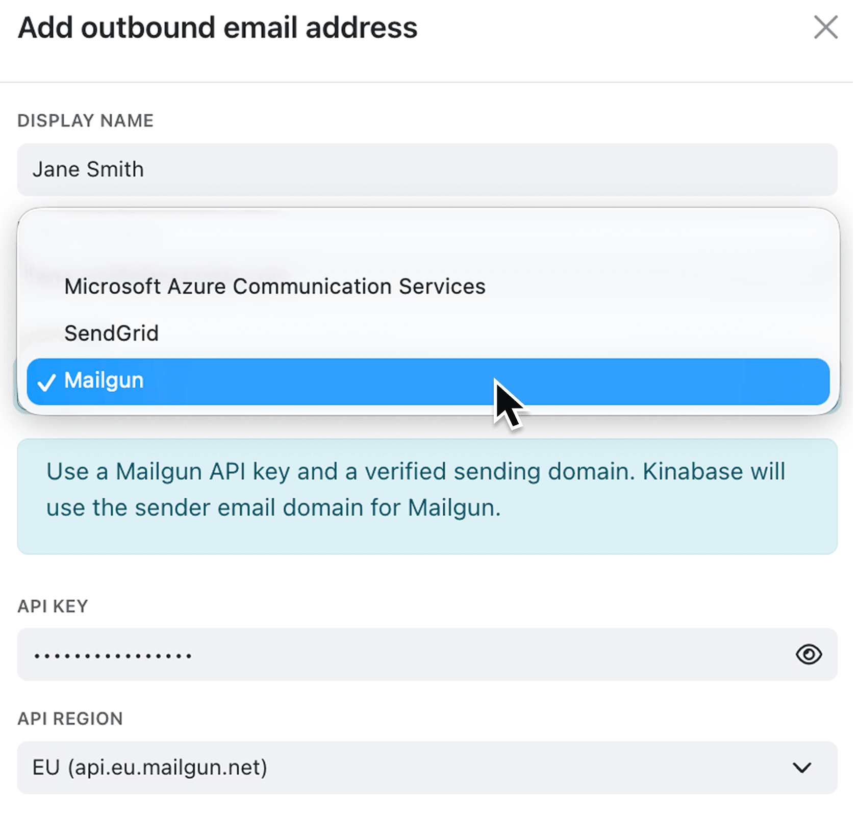 Send emails through SendGrid, Mailgun, or Azure with full branding control