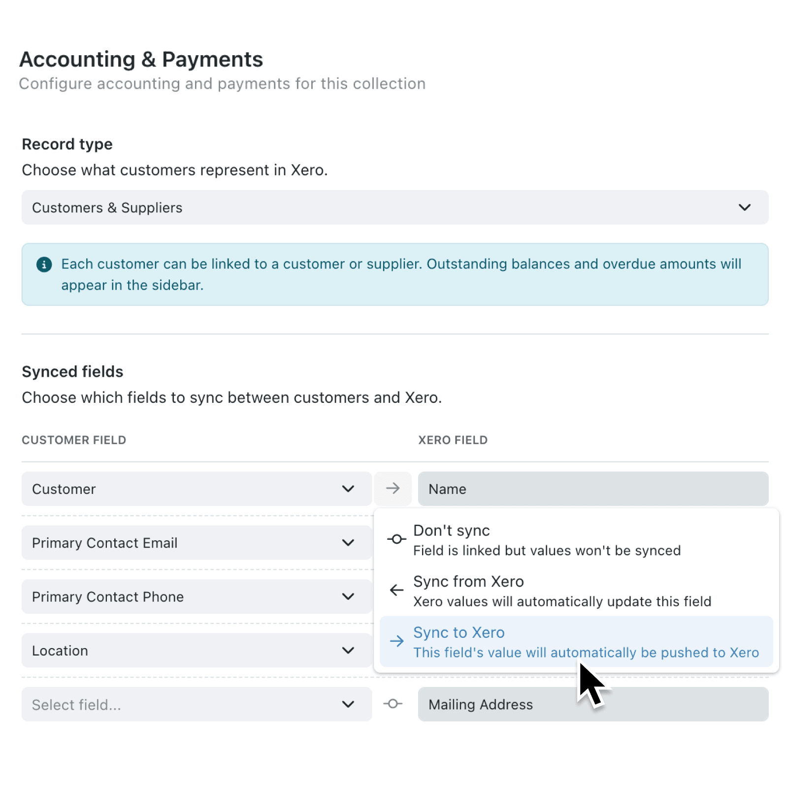 Connect your operations and accounting with Xero and QuickBooks integrations