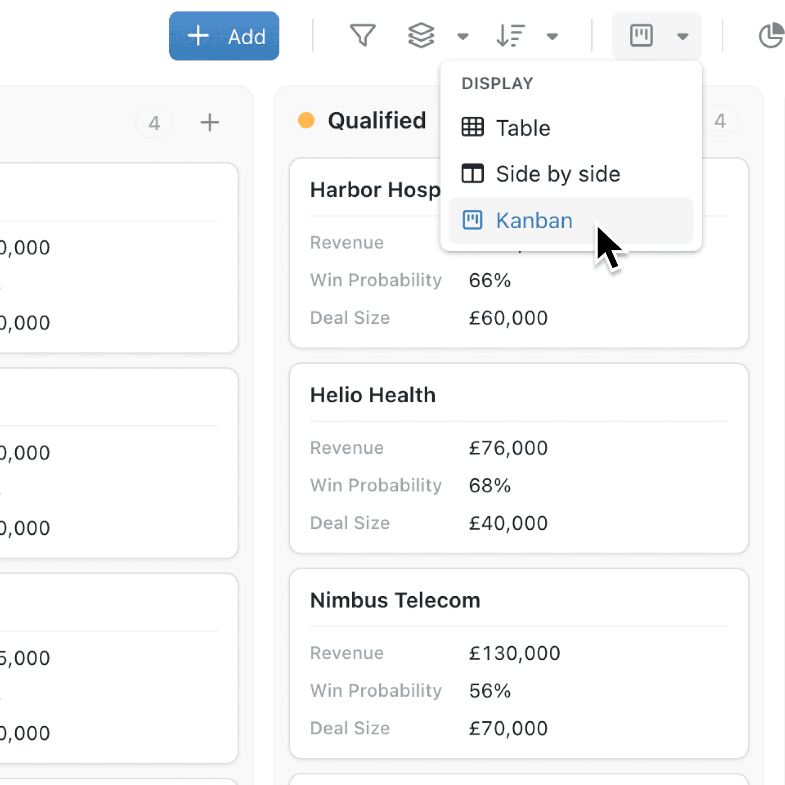 Manage work visually with the new Kanban display