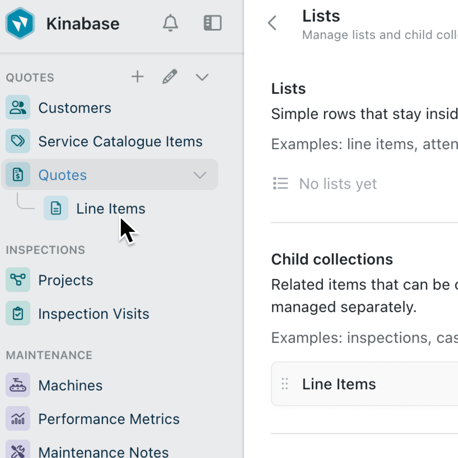 Open related work directly with child collections