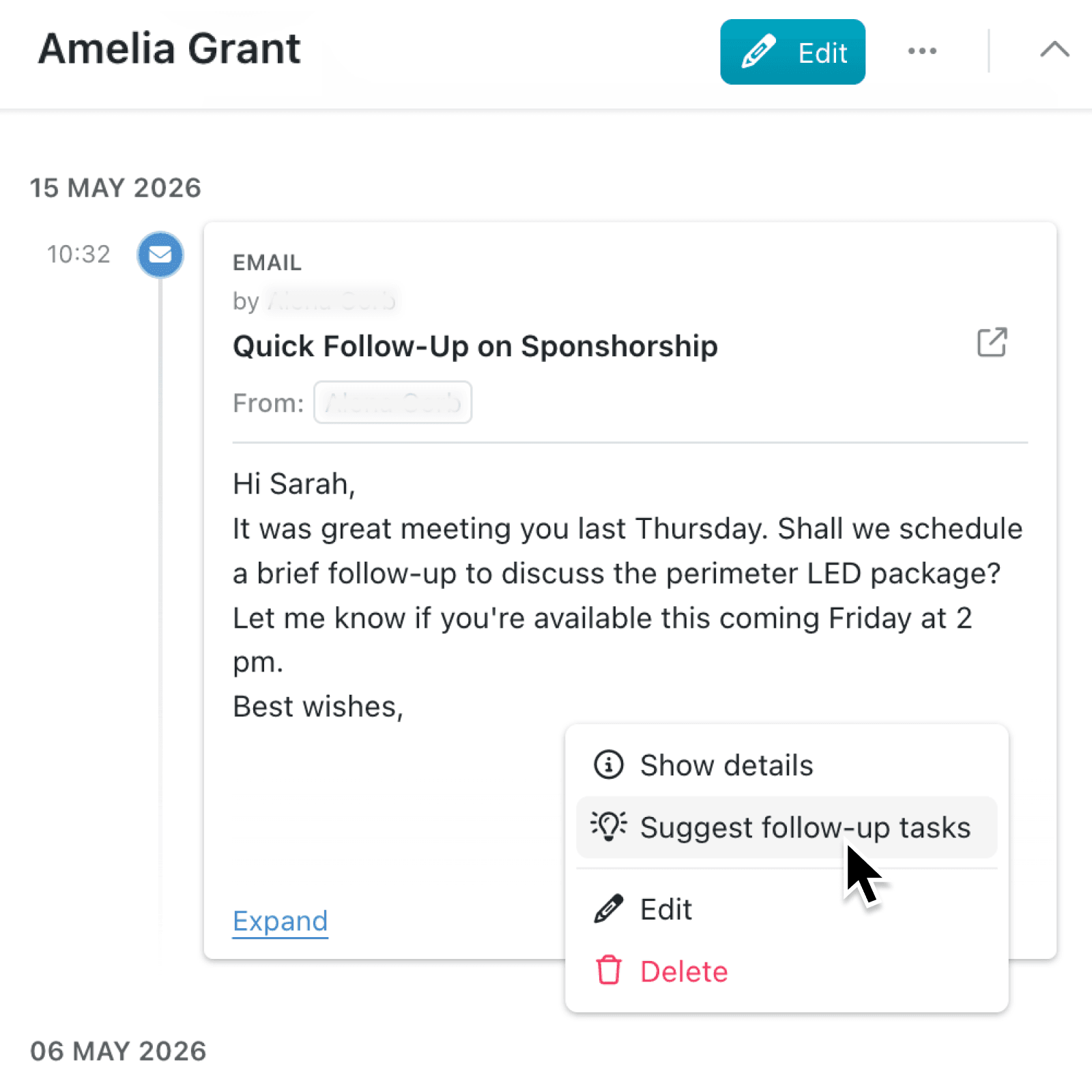 Turn activities into reviewed follow-up tasks