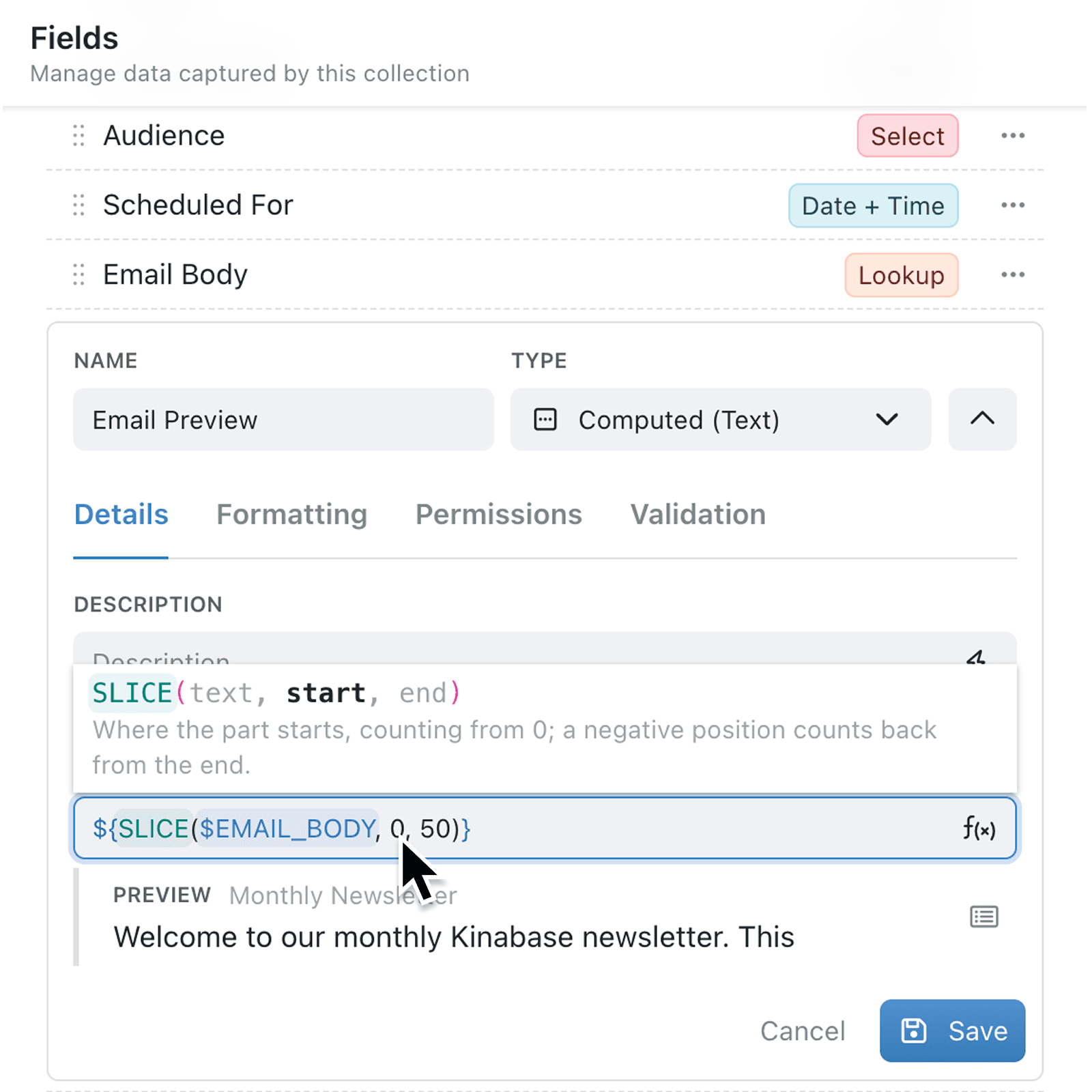 Build formulas with guidance at your cursor