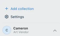 Create a new collection button