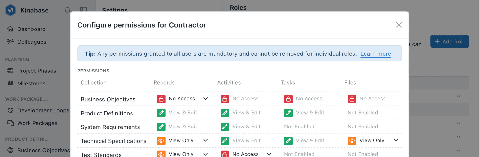 Roles & Permissions