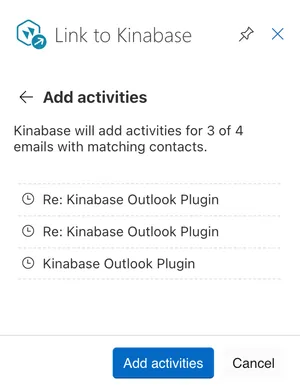 Add Multiple activities page