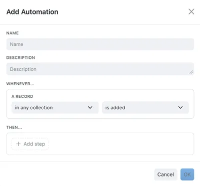 Creating a new automation