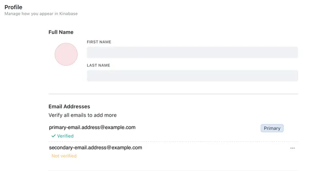 Profile settings